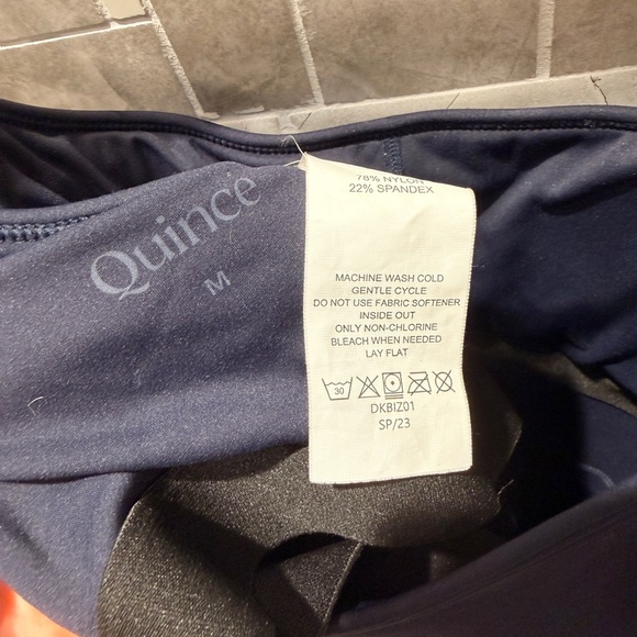 Quince Ultra-Form Kick Flare Jumpsuit Navy Blue - Picture 8 of 10